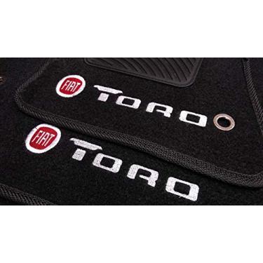 Imagem de Kit Tapete Carpete Para Fiat Toro 2016 Até 2020 Preto