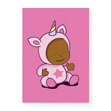 Imagem de Arte Maníacos Quadro Decorativo em Tela Canvas Babycórnio Feliz 1 - 23x16,25cm