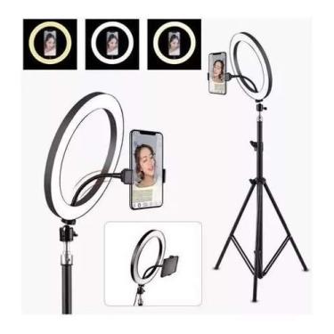 Imagem de Iluminador Ring Ligth Anel Luz 26cm Mak Fotos Com Tri Pé