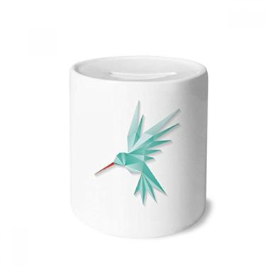 Imagem de DIYthinker Caixa de dinheiro geométrica abstrata padrão origami caixa de cerâmica porta-moedas presente de cofrinho