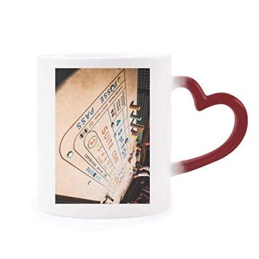 Imagem de Caneca Sensível ao Calor Chip Gambling Game Foto Jogo Vermelho Mudança de Cor