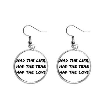 Imagem de Brinco de prata com citação de poesia famosa, lágrima, amor, orelha, pendente, joia feminina