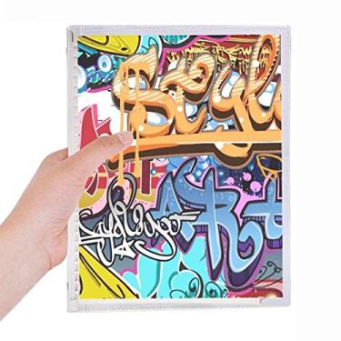 Imagem de Caderno de rua colorido com estampa de caveira, grafite, folhas soltas, diário recarregável, papelaria