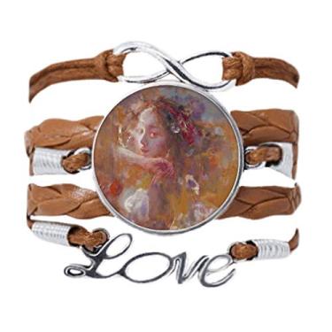 Imagem de DIYthinker Orange XJJ Pintura a óleo Art Deco Presente Fashion Pulseira Love Corrente Ornamento Pulseira Presente