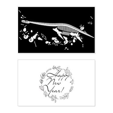 Imagem de Dinosaur Bone Bones Small New Year Festival Cartão de felicitações Bless Message Present