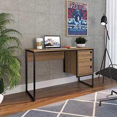 Imagem de Escrivaninha com Gaveteiro 3 Gavetas Placa e Ponto Mel