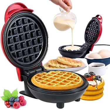 Imagem de softdigit Mini Máquina De Waffles Fazer Waffle Café Da Manhã Casa Cozinha 110v 550W