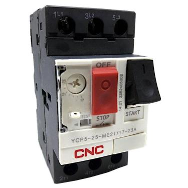 Imagem de Disjuntor Motor YCP5-25-ME21 17-23A CNC 3 Polos 415V