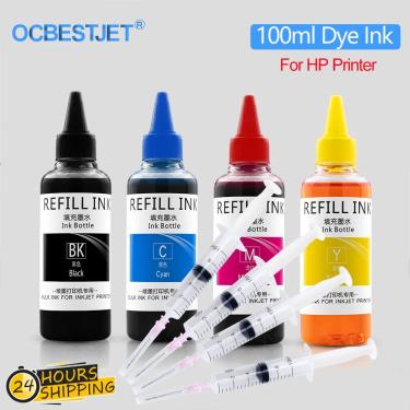 Imagem de Universal Bulk Recarga Dye Ink Kit para HP Inkjet Impressora  100ml  178  364  564  655  711  932