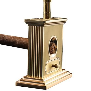Imagem de PENNY73 Cortador de charutos bronze de mesa aço inoxidável corte guilhotina metal fumar acessórios para charutos grandes tesoura de tabaco, ouro