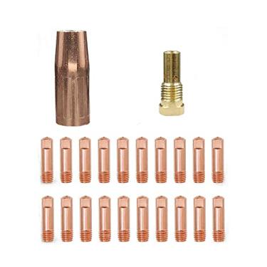 Imagem de Pontas acessórias/bocal/suporte de ponta para pistola de soldagem Mig, compatível com soldador elétrico Chicago | Clarke Welder 130EN 180EN | Craftsman Mig Welder 22-PK (.76.2 cm Kit -22-PK)