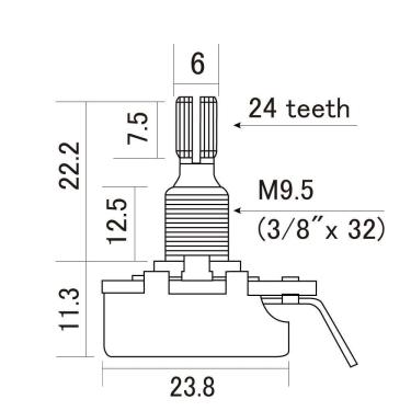 Imagem de Potenciômetro A250K Instrumentos/Equipamentos CTS-A250 [F035]