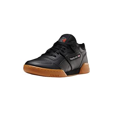 Imagem de Reebok Tênis masculino Workout Plus, Preto/Carbono/Vermelho Clássico, 4