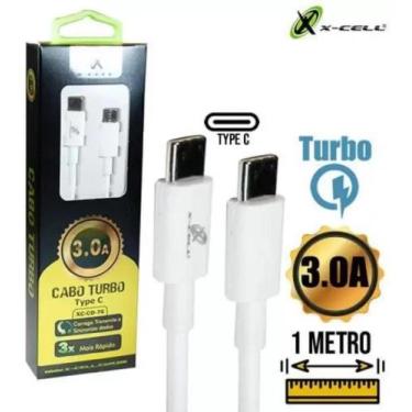 Imagem de Cabo Tipo C 3.0a Usb 1 Metro Xcell Branco Xc-cd-76 - X-Cell, Branco