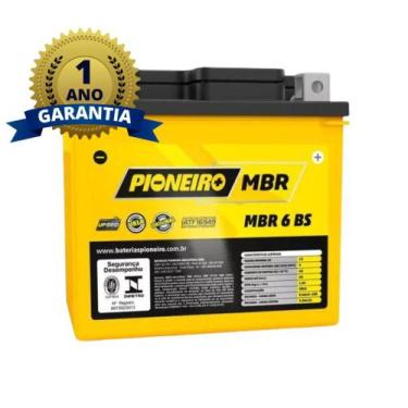 Imagem de Bateria De Moto 12v-6ah Honda 125/150 Biz/fan/cg/bros/esd - Pioneiro