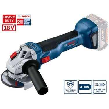 Imagem de Esmerilhadeira Angular a Bateria de 5" Bosch GWS 18V-10, 18V, sem Bate