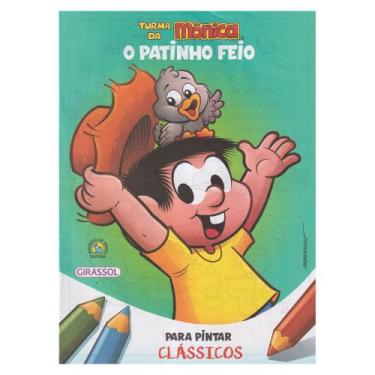 Imagem de Livro Para Pintar Turma Monica Lembrancinha Patinho Feio - Girassol