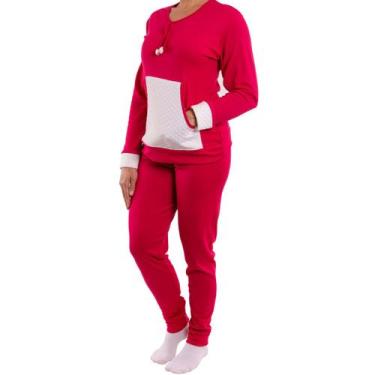 Imagem de Pijama juvenil para o inverno KANGURU POM-POM Victory, 12, Pink