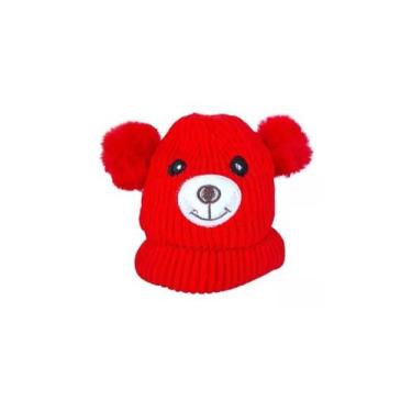 Imagem de Touca Gorro Forrada Bebe Com Dois Pompom Ursinho - Bemmequero.Club