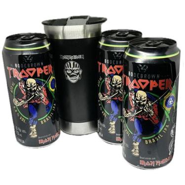Imagem de 3 Cerveja Ipa Trooper Iron Maiden 473ml + Copo Térmico 500ml