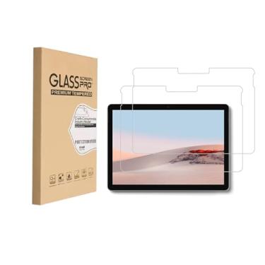 Imagem de HYGAMOCC Protetor de tela para Microsoft Surface Go 4/3/2/Surface Go (2021/2020) 10,5 polegadas, filme de vidro temperado antiarranhões, sem bolhas, alta definição (pacote com 2)