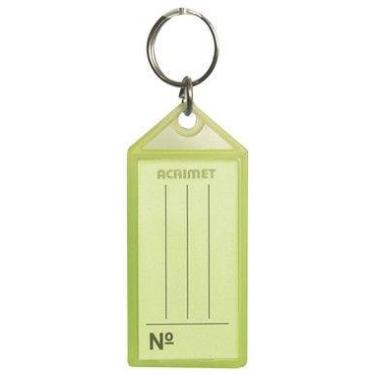 Imagem de Pote com 120 Chaveiro plastico Acrimet 144 amarelo neon