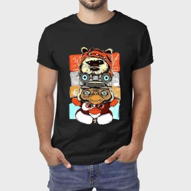 Imagem de Camiseta Masculina Algodão Nerd Premium - Benellys, P, Preto