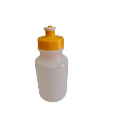 Imagem de Kit 100 Mini Garrafas Squeeze 300ml plástico transparente tampa colori
