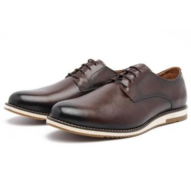 Imagem de Sapato Masculino Oxford Confort Mocflex - 12000 - Café, 41, Marrom, Ma