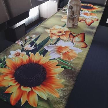 Imagem de Caminho Trilho de Mesa Girassol 02 - Colorful Tapetes