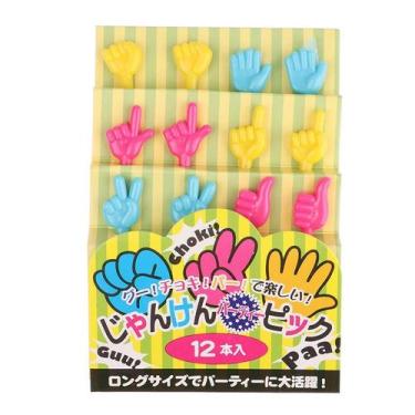 Imagem de Mini garfos palitos lanches infantis ANIMAIS - MÃOS 12pçs - PromoGalax