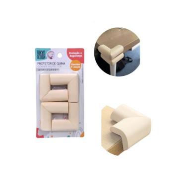 Imagem de Kit 4 Protetor Quina Canto Espuma Mesa Móveis Crianças Bebê - Tokyo De