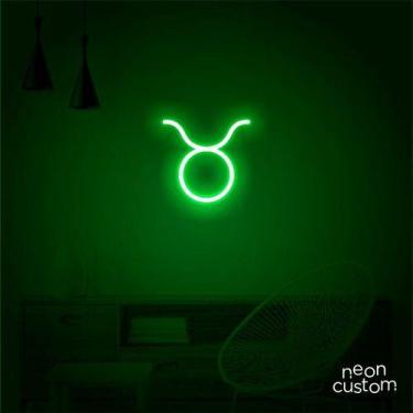Imagem de luminaria letreiro Neon Led Signo Touro 100x95 luminoso decoração p/ s