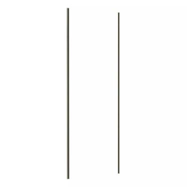 Imagem de Porta de Correr Closet 80cm com Puxador Perfil Inox sem Kit Ferragem P