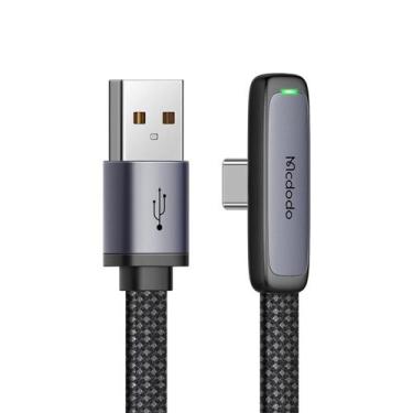 Imagem de Cabo Carregador USB A Para Tipo C 90 1m 100w 6a Led Mcdodo