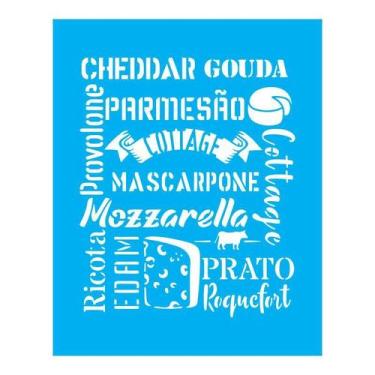 Imagem de Stencil Tamako Queijos - 20X25Cm - Ref B444, Acetato