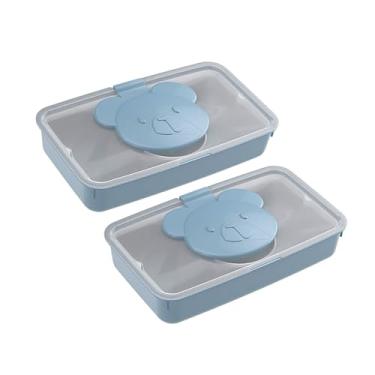 Imagem de 2 Porta Lenço Umedecido Portátil Plástico Bebê Menino Menina (Urso)