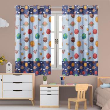 Imagem de Cortina Infantil Blackout Estampada 2,00x1,40 Decoração, Quarto, Menin