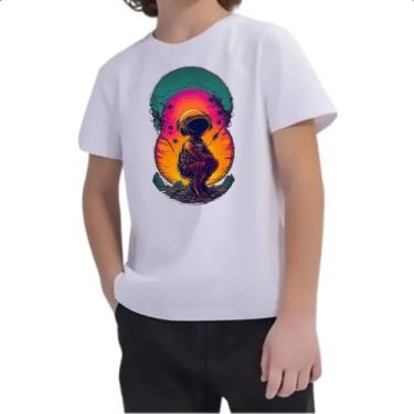 Imagem de Camiseta Infantil Astronauta relaxamento lunar - Alearts, 2