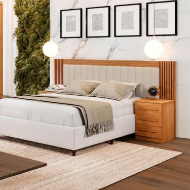 Imagem de Cabeceira Le Mans 6 Gavetas Cinamomo - Pnr Móveis, Marrom, Moderno