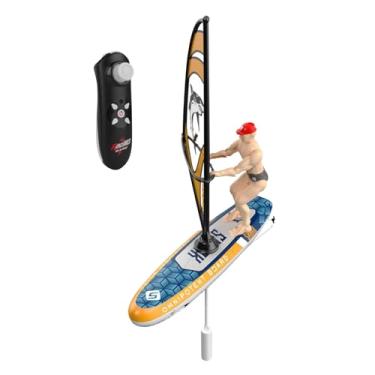 Imagem de Barcos de brinquedo para controle de água controle remoto, RC Boat, Barcos RC para adultos, Com luzes LED, 2,4 GHz navegando para aventuras ao ar livre, pesca por lago divertido no quintal