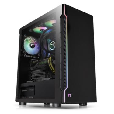 Imagem de Gabinete Thermaltake H200 TG RGB Mid Tower Vidro Temperado USB S/Fans Preto