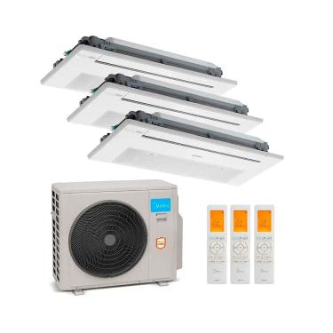 Imagem de Ar Condicionado Multi Split Inverter Midea 36.000 Btus (3x Evap Cassete 1 Via 12.000) Quente e Frio 220v