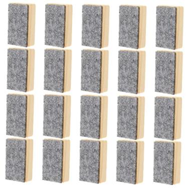 Imagem de 20 peças de borracha de quadro pequeno quadro- apagador quadro- espanador de giz borracha de parede apagador seco fone de ouvido mini quadros-negros giz limpador de giz