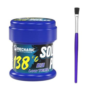 Imagem de 【Mecânica】Pasta de solda sem chumbo, pasta de solda não limpa, ponto de fusão de 138 ℃ 50 g, pasta de solda especial LW50 para chip de placa-mãe, plantio, reparo de estanho, fluxo de solda