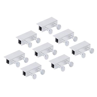 Imagem de 8pcs Trava de Janela de Vidro Deslizante, Bloqueio de Janela Deslizante de Alumínio Pesado e Rolagem de Segurança de Porta de Vidro, Instalação Fácil para Segurança Aprimorada