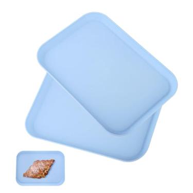 Imagem de SANLUNS Bandejas E Travessas De Plástico Azul, Para Servir, Pratos Retangulares Comida, Aperitivos, Charcutaria, Batatas Fritas, Doces, Frutas, Sushi