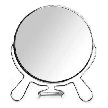 Imagem de Espelho Mesa Dupla Face Maquiagem Banheiro Decoração 19cm - Zein