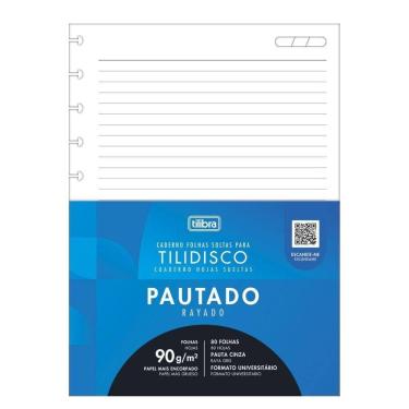 Imagem de Bloco Fichário 80 Folhas Tilidisco Tilibra Unica Bloco Fichário 80 Folhas Tilidisco Tilibra