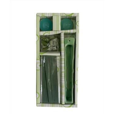 Imagem de Kit Completo Aromatizador com Incensos, Cones, Velas e Suporte de Resina Jasmim